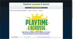 Desktop Screenshot of playtimelacrosse.com