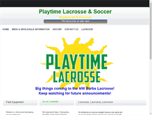 Tablet Screenshot of playtimelacrosse.com